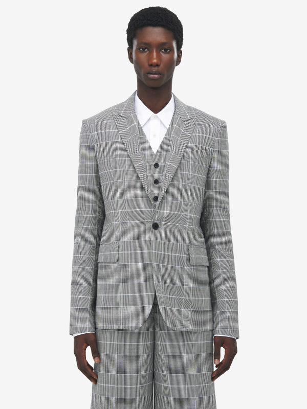 ALEXANDER MCQUEEN - Prince of Wales Single-breasted Jacket - Item 826356QUACY1352
